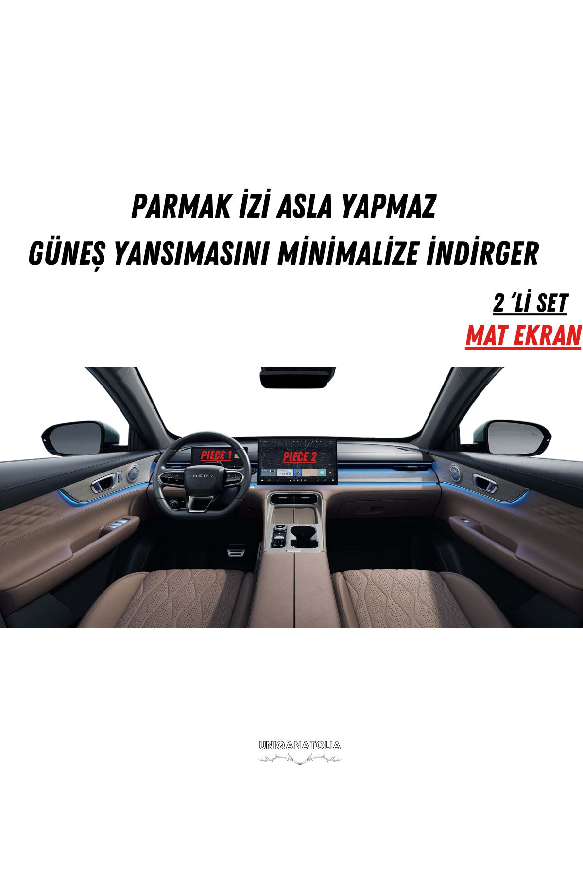 Chery Tıggo8 2026 Hayalet Gösterge Ve Multimedya Uyumlu Mat Ekran Koruyucu