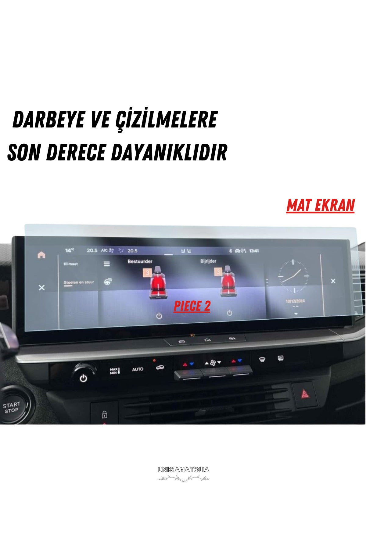 Opel Grandland 2025 Hayalet Gösterge ve Multimedya Uyumlu Mat Ekran Koruyucu