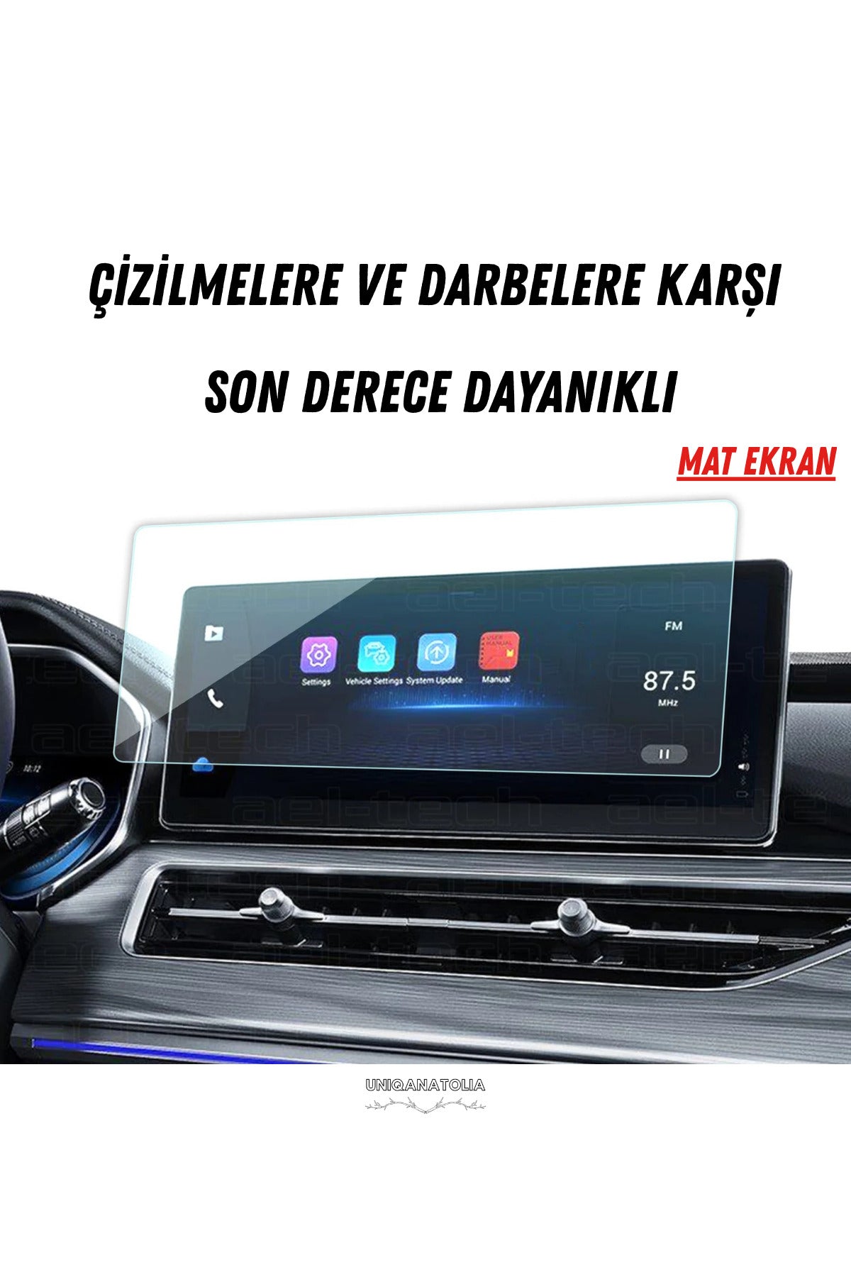 Chery Tiggo 8 Pro 2023-2024 Navigasyon ve Multimedya Uyumlu Mat Ekran Koruyucu