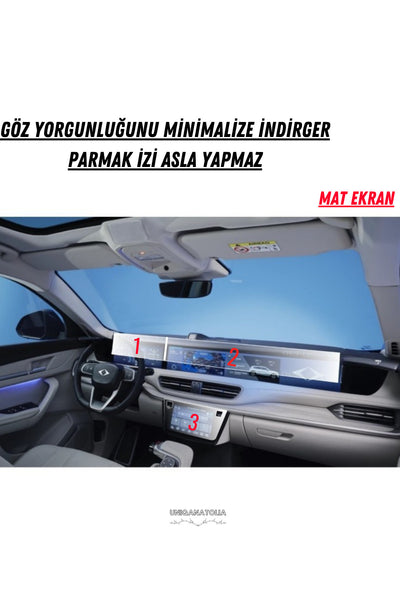 Togg T10X Bilgi Ekran ve Multimedya Uyumlu Mat Ekran Koruyucu