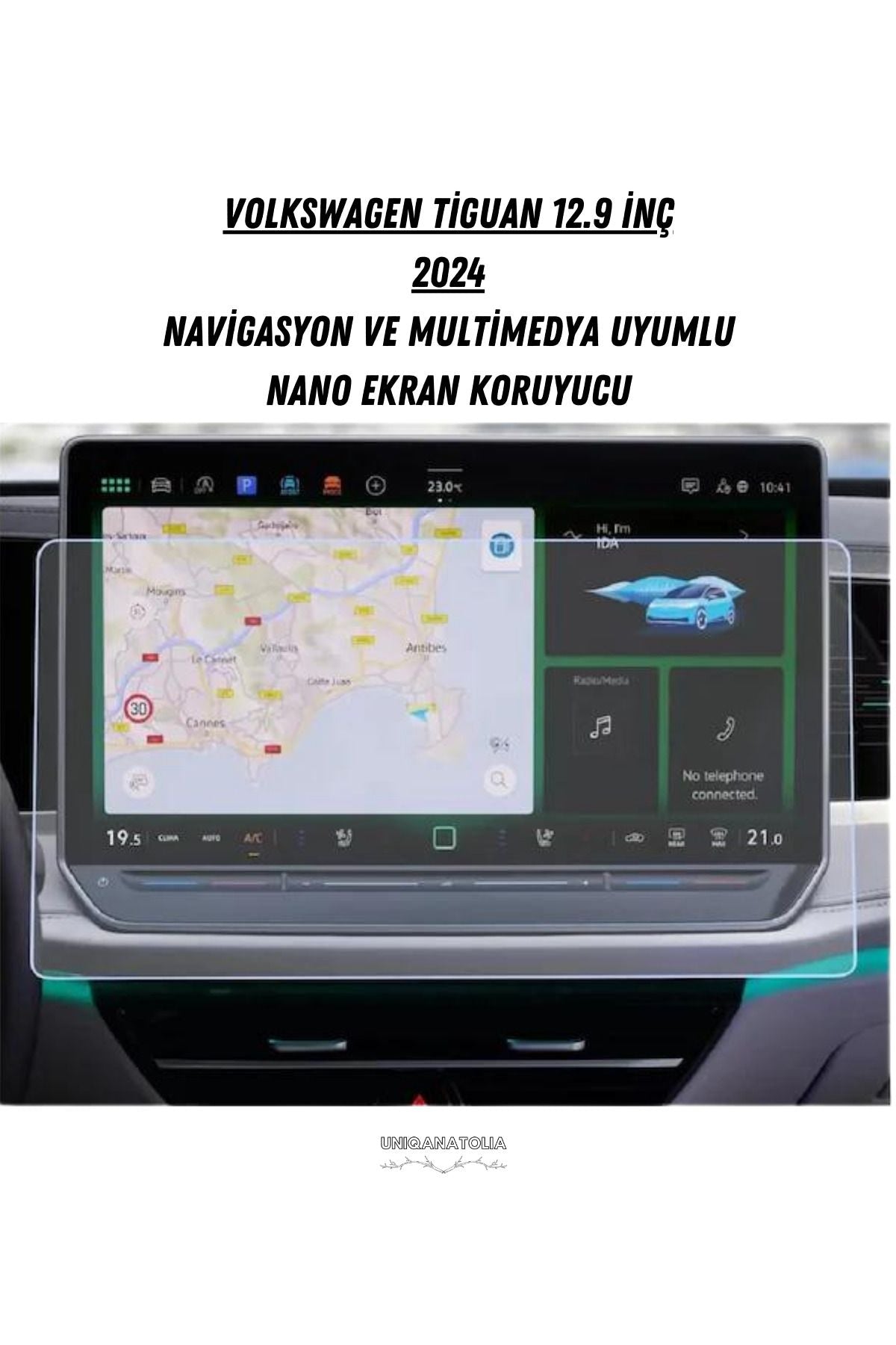 Volkswagen Tiguan 10.25 inç 2024 Dijital Gösterge Uyumlu Nano Ekran Koruyucu