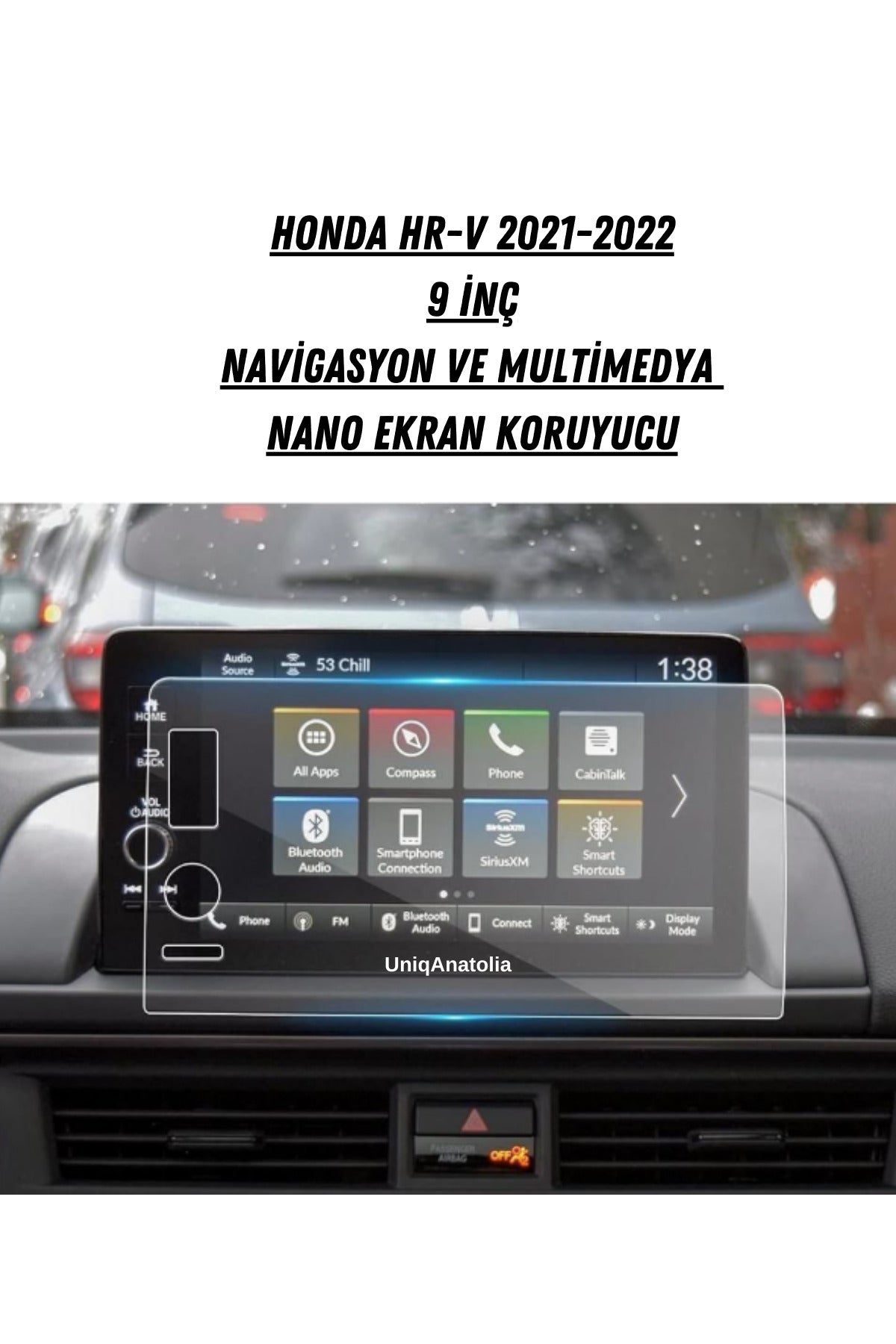 Honda Hr-v 2021 2022 9 İnç Navigasyon Ve Multimedya Nano Ekran Koruyucu