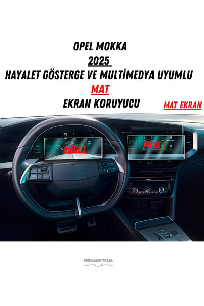 Opel Mokka 2025 Hayalet Gösterge ve Multimedya Uyumlu Set Mat Ekran Koruyucu