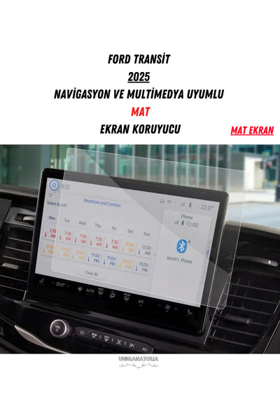 Ford Transit 2025 Navigasyon ve Multimedya Uyumlu Mat Ekran Koruyucu