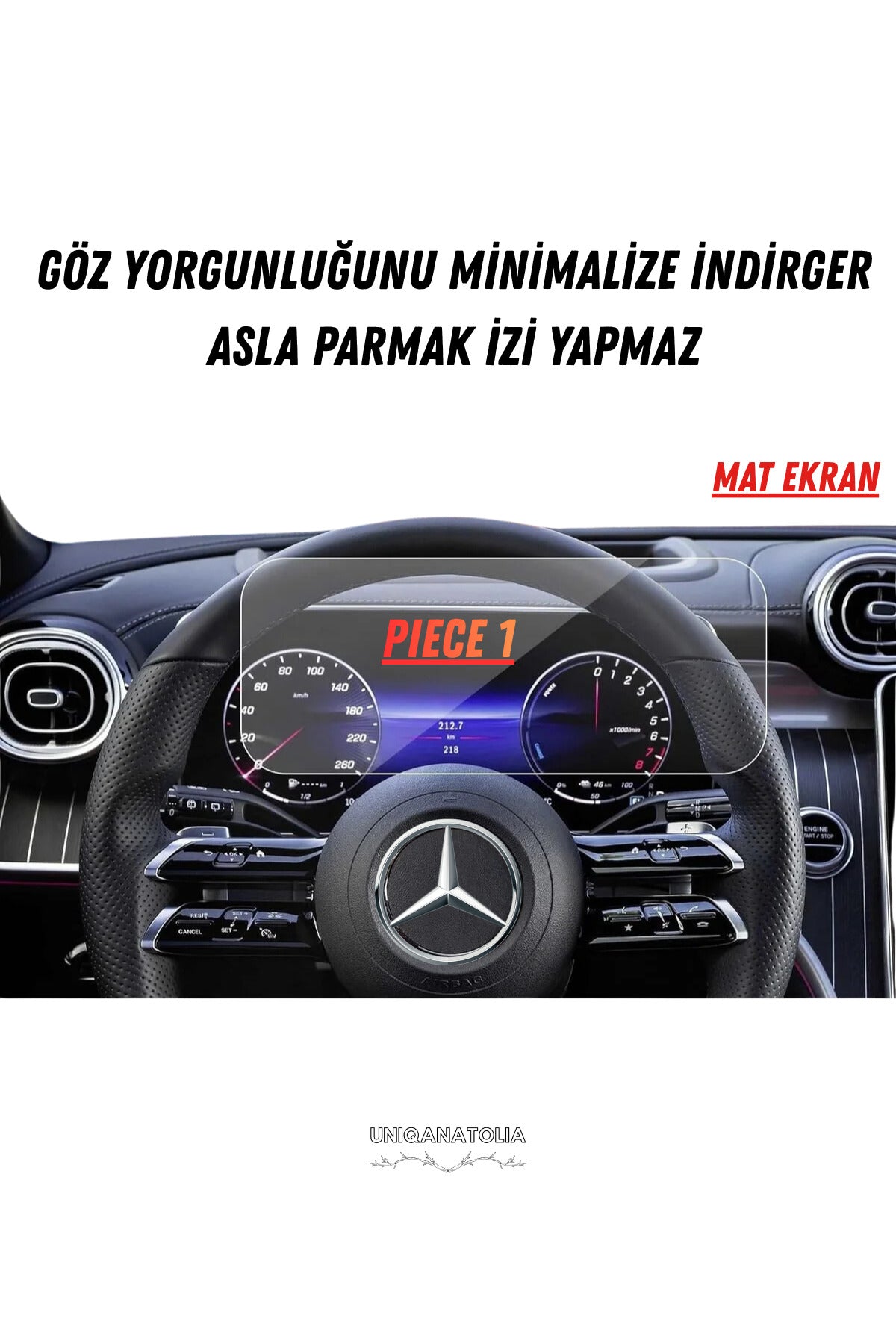 Mercedes S400 Hayalet Ekran Ve Multimedya Uyumlu Set Mat Ekran Koruyucu