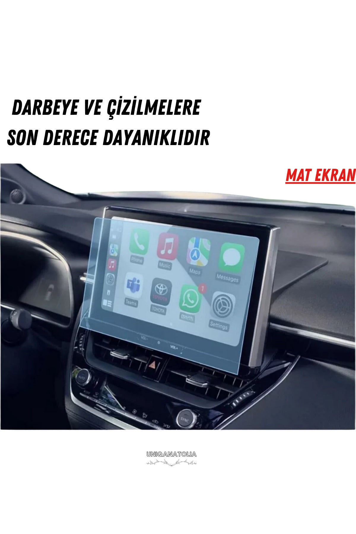 Toyota Corolla Cross 2025 Navigasyon ve Multimedya Uyumlu Mat Ekran Koruyucu