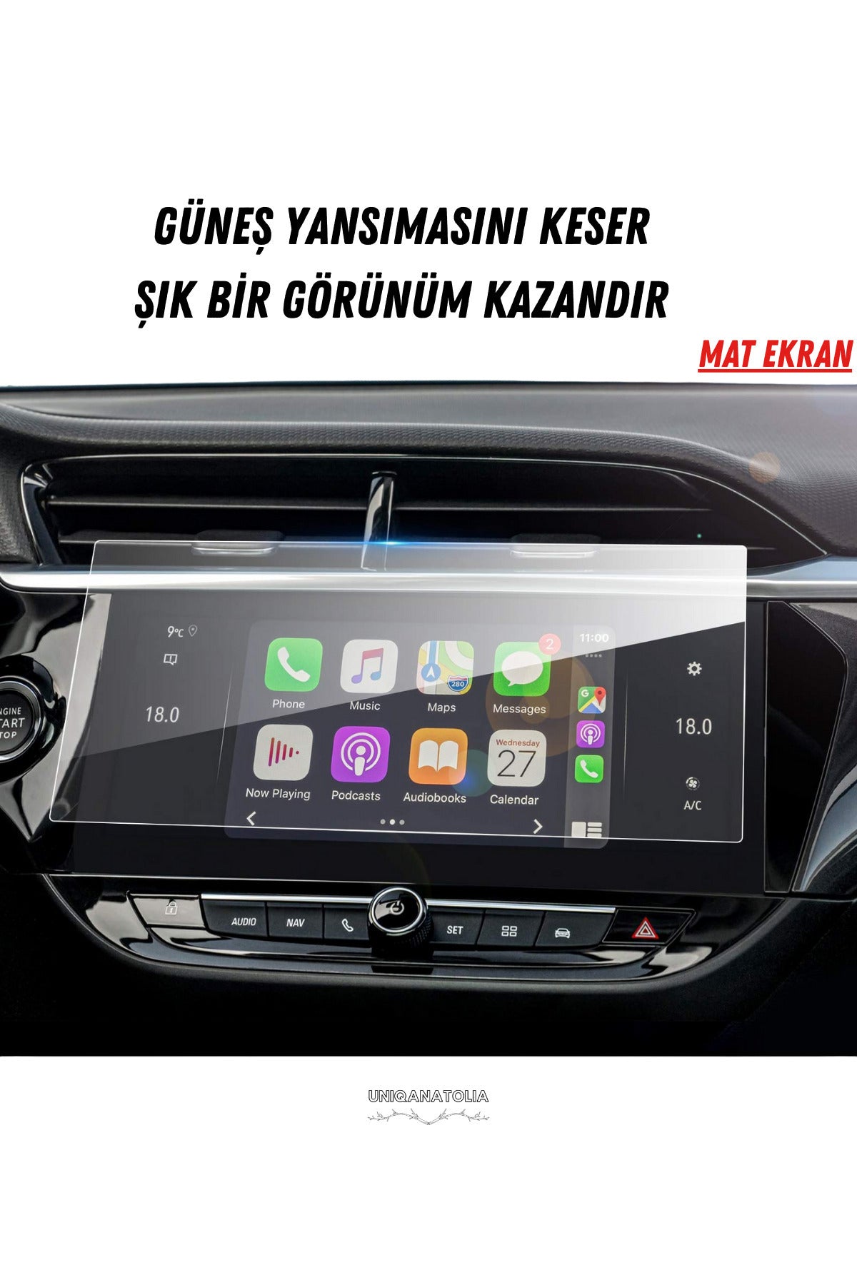 Opel Corsa 2025 Navigasyon ve Multimedya Uyumlu Mat Ekran Koruyucu