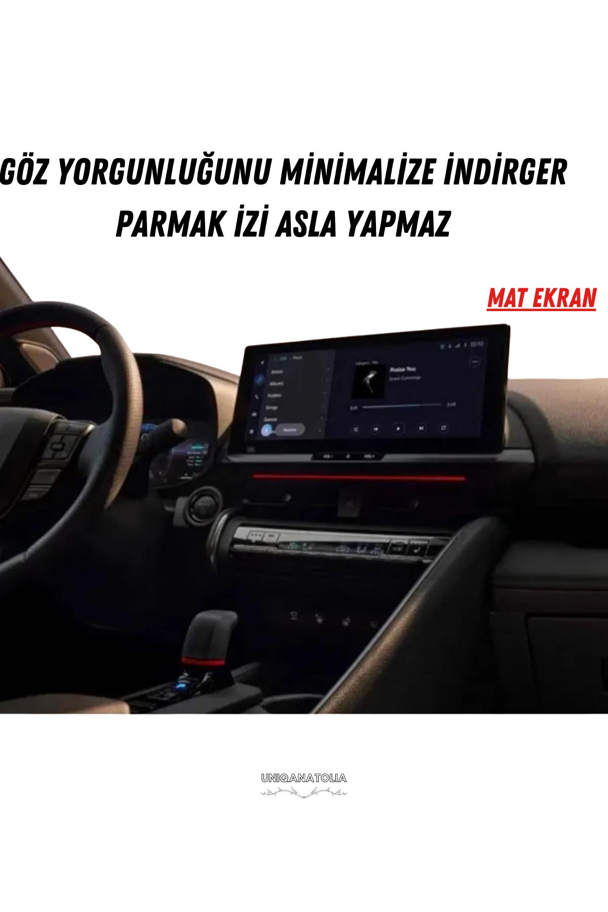 Toyota CHR 2025 Navigasyon ve Multimedya Uyumlu Mat Ekran Koruyucu