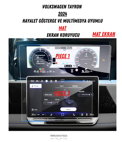 Volkswagen Tayron 2024 Hayalet Gösterge Ve Multimedya Uyumlu Set Mat Ekran Koruyucu