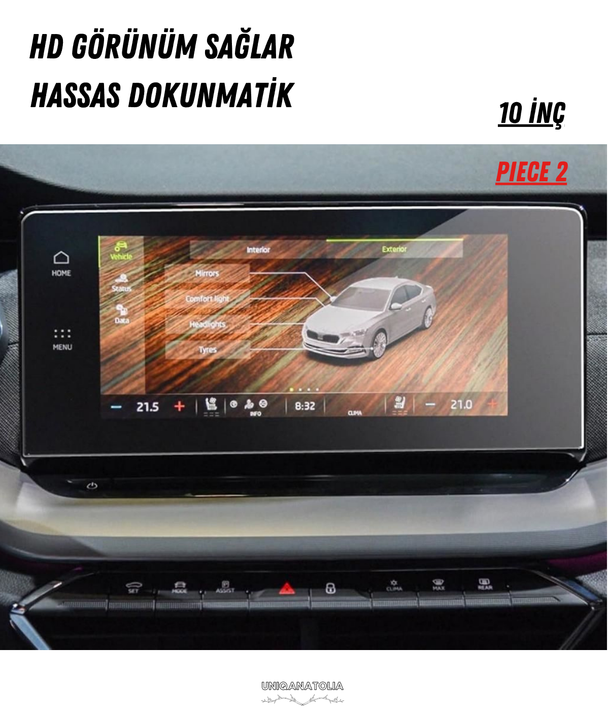 Skoda Octavia Hayalet Ekran ve Multimedya Uyumlu Set Nano Ekran Koruyucu