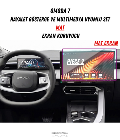 Omoda 7 Hayalet Ekran ve Multimedya Uyumlu Set Mat Ekran Koruyucu