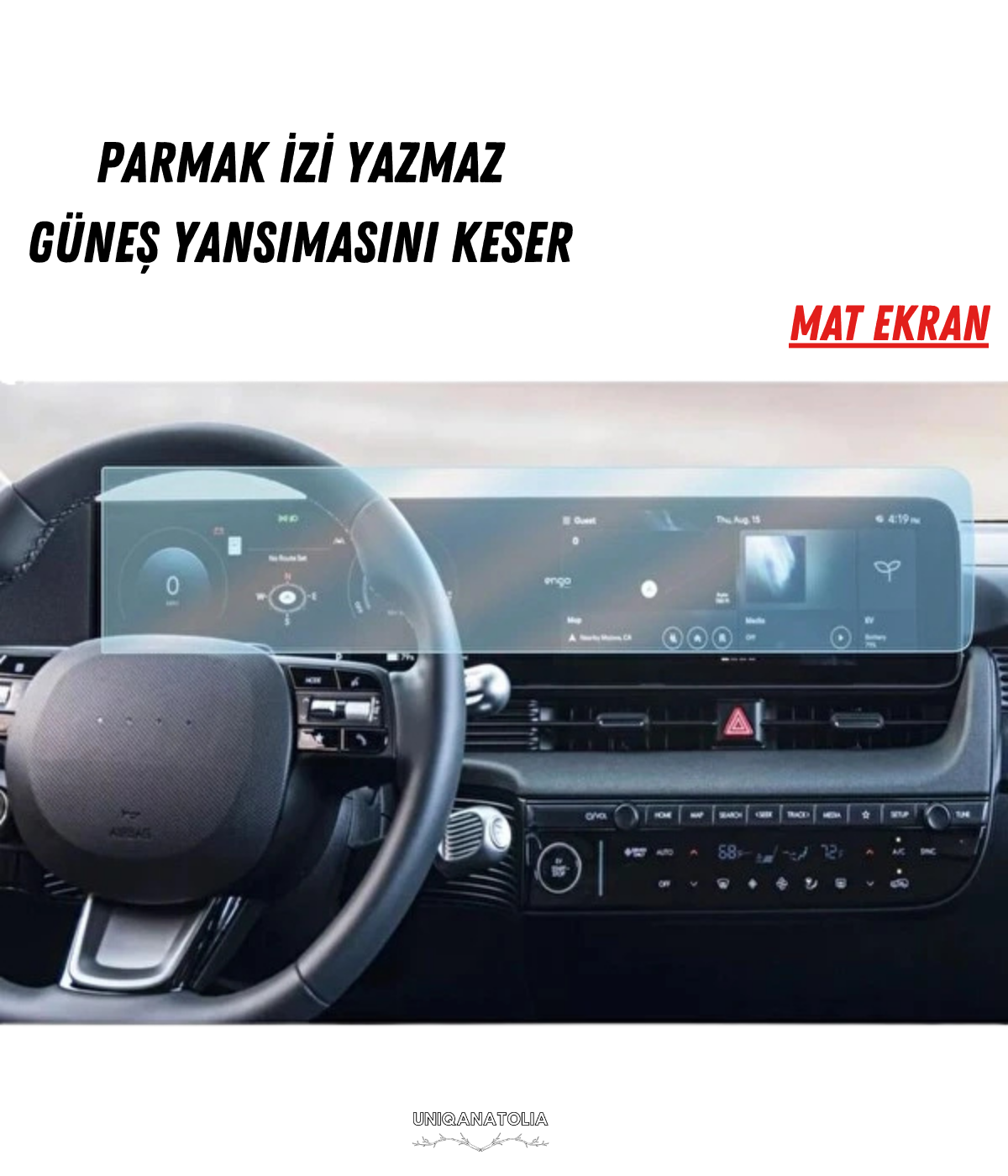 Hyundai Ioniq 5 2026 Multimedya ve Yolcu Ekran Uyumlu Mat Ekran Koruyucu