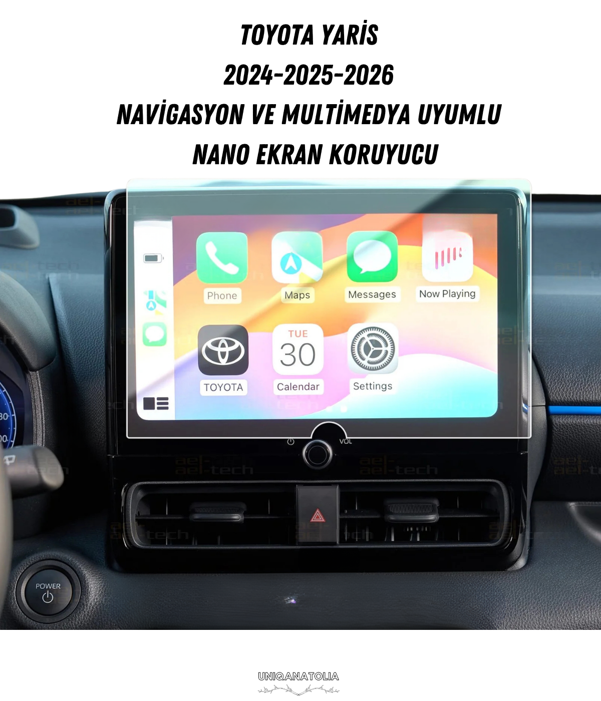 Toyota Yaris 2024-2026 Navigasyon ve Multimedya Uyumlu Nano Ekran Koruyucu