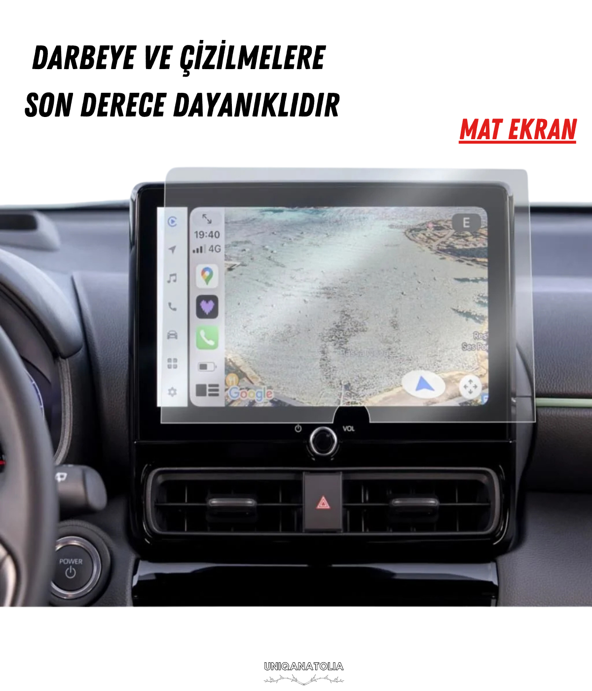 Toyota Yaris 2024-2026 Navigasyon ve Multimedya Uyumlu Mat Ekran Koruyucu
