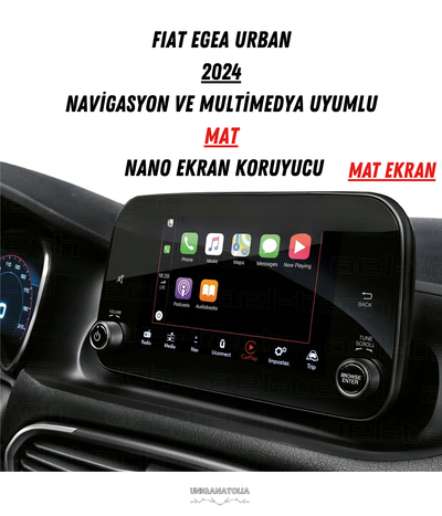 Fiat Egea Urban 2024 Navigasyon ve Multimedya Uyumlu Mat Ekran Koruyucu