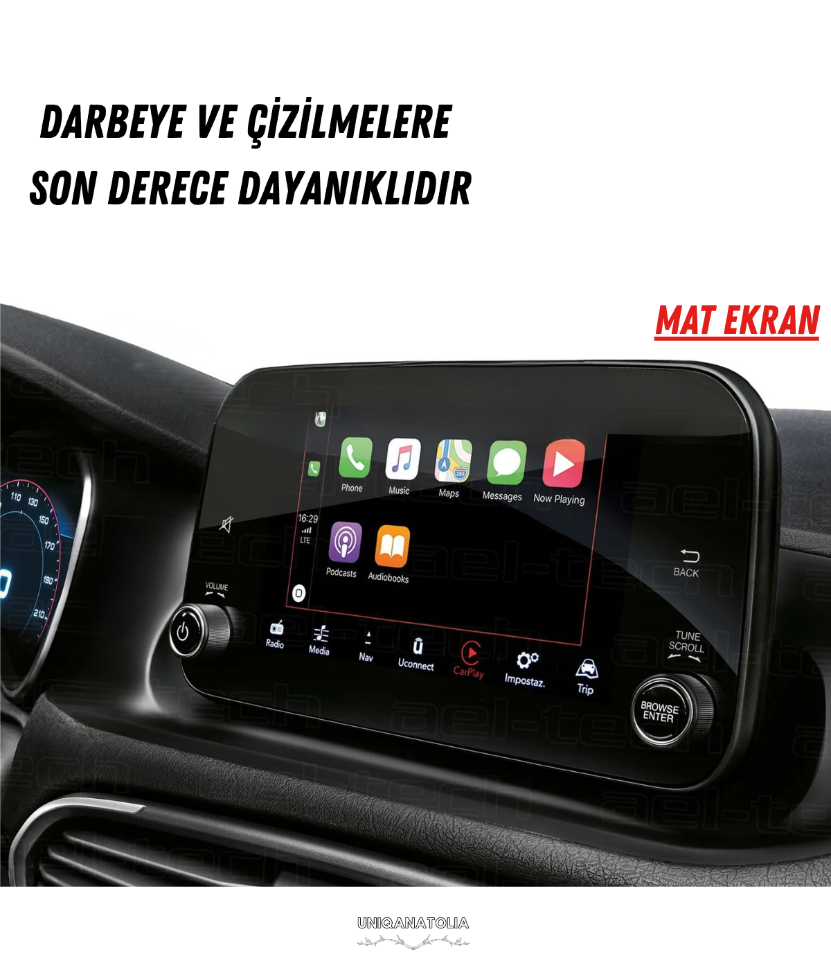 Fiat Egea Urban 2024 Navigasyon ve Multimedya Uyumlu Mat Ekran Koruyucu