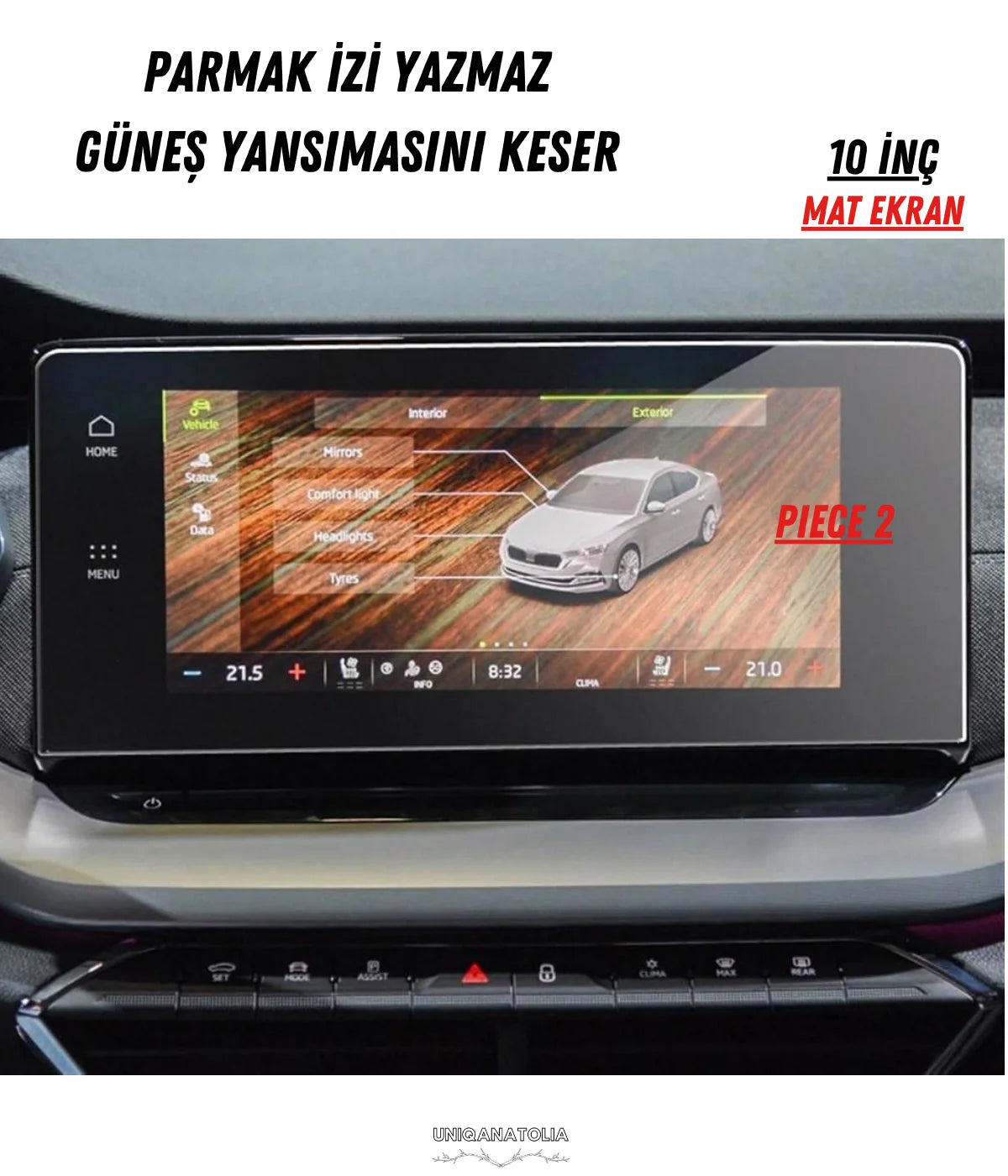 Skoda Octavia Hayalet Ekran ve Multimedya Uyumlu Set Mat Ekran Koruyucu